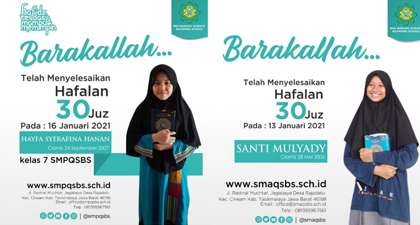 Sekolah Sambil Menghafal Alquran di SMA dan SMP Quranic Science Boarding School